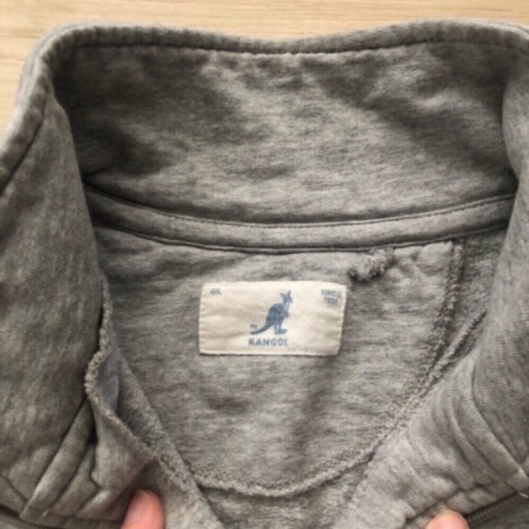 Kangol Men's Gray Quarter-Zip Sweater - Picture 7 of 7